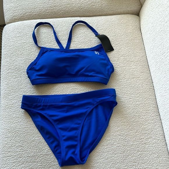 syrokan Other - SYROKAN Athletic Training Two Piece Swimsuit Bathing, Royal Blue,Medium, NWT
